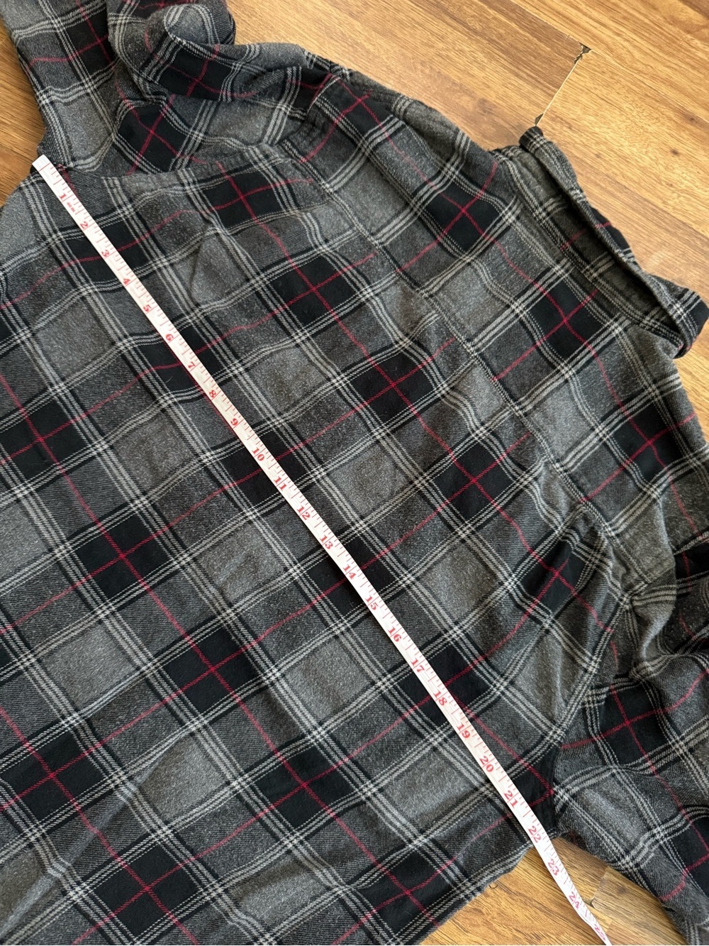 Field & Stream Gray and Black Plaid Button-Down Shirt with Red Accents - Picture 9 of 12